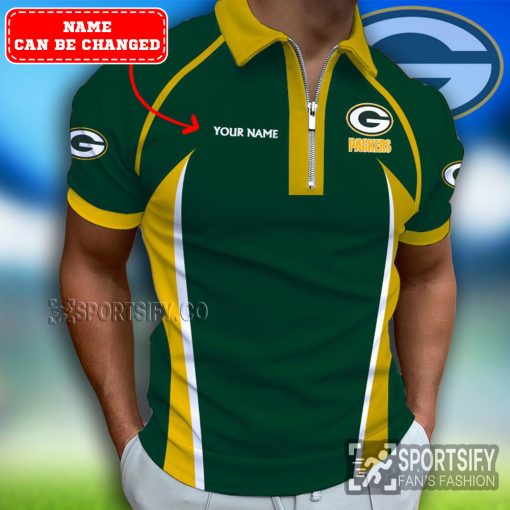 ZPP0106 - Custom Green Bay Packers Zipper Polo