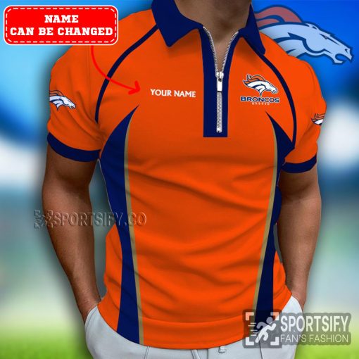 ZPP0104 - Custom Denver Broncos Zipper Polo