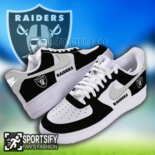 AFS0125 - Oakland Raiders Air Force 1 Low Top Shoes