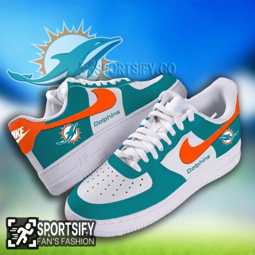 AFS0119 - Miami Dolphins Air Force 1 Low Top Shoes