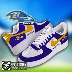 AFS0103 - Baltimore Ravens Air Force 1 Low Top Shoes