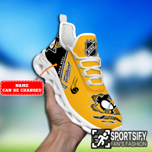 MSS0280 - Custom Pittsburgh Penguins Max Soul Shoes