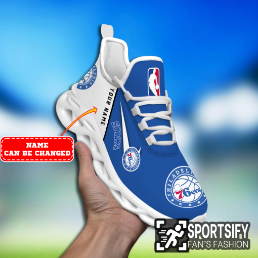 MSS0276 - Custom Philadelphia 76ers Max Soul Shoes