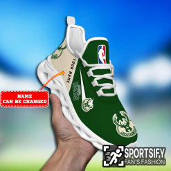 MSS0228 - Custom Milwaukee Bucks Max Soul Shoes