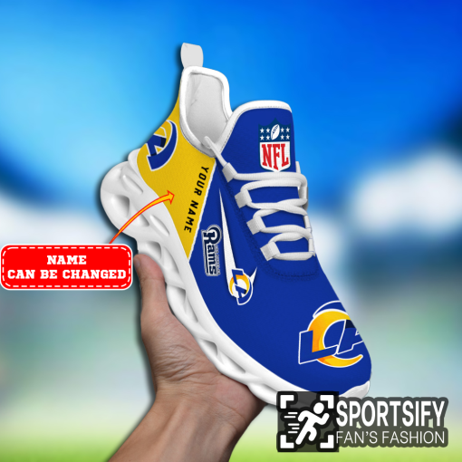 MSS0212 - Custom Los Angeles Rams Max Soul Shoes