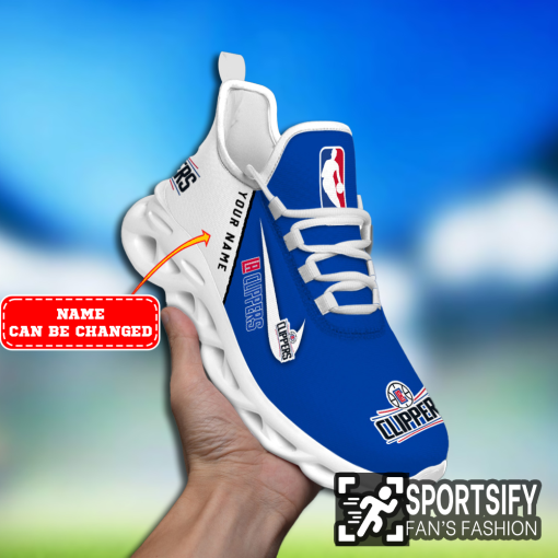 MSS0208 - Custom LA Clippers Max Soul Shoes