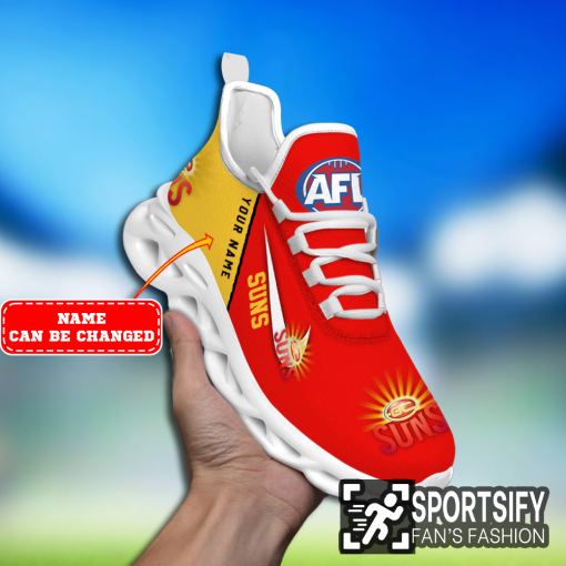 MSS0188 - Custom Gold Coast Suns Max Soul Shoes