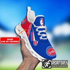 MSS0167 - Custom Detroit Pistons Max Soul Shoes