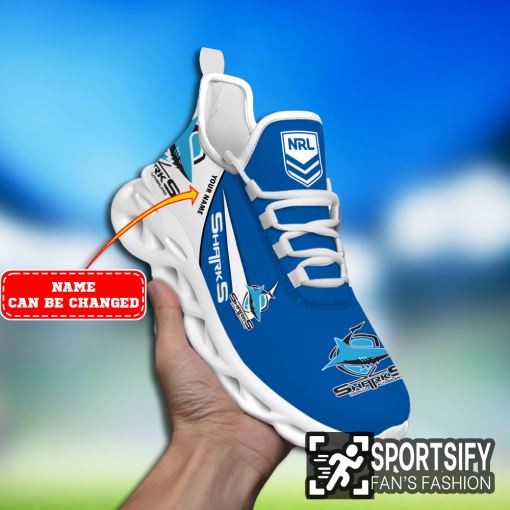 MSS0157 - Custom Cronulla-Sutherland Sharks Max Soul Shoes