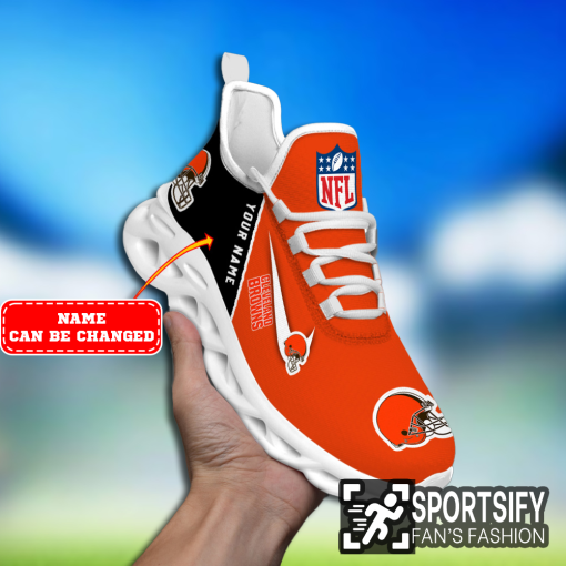 MSS0152 - Custom Cleveland Browns Max Soul Shoes