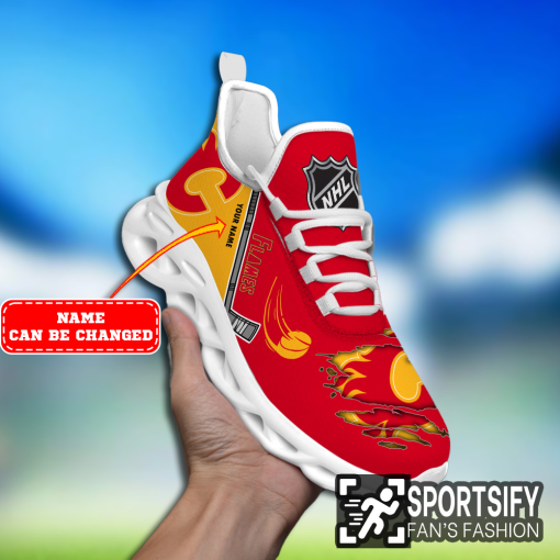 MSS0134 - Custom Calgary Flames Max Soul Shoes