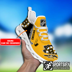 MSS0117 - Custom Boston Bruins Max Soul Shoes