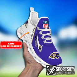 MSS0115 - Custom Baltimore Ravens Max Soul Shoes