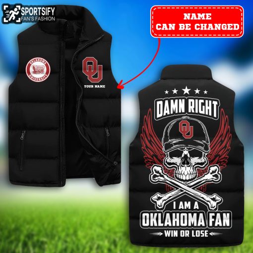 SLJ0225 - Custom Oklahoma Sooners Sleeveless Jacket