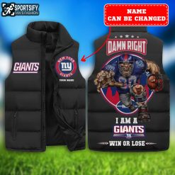 SLJ0224 - Custom New York Giants Sleeveless Jacket