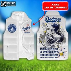 SLJ0221 - Custom Los Angeles Dodgers Sleeveless Jacket