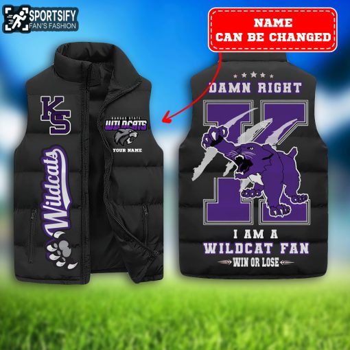 SLJ0220 - Custom Kansas State Wildcats Sleeveless Jacket