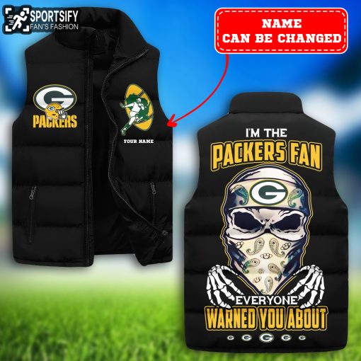 SLJ0216 - Custom Green Bay Packers Sleeveless Jacket