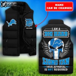 SLJ0212 - Custom Detroit Lions Sleeveless Jacket