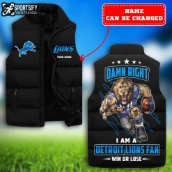 SLJ0211 - Custom Detroit Lions Sleeveless Jacket