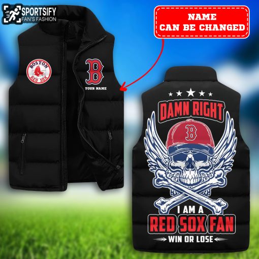 SLJ0203 - Custom Boston Red Sox Sleeveless Jacket