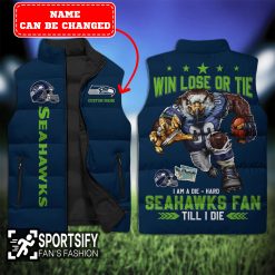 SLJ0129 - Custom Seattle Seahawks Sleeveless Jacket