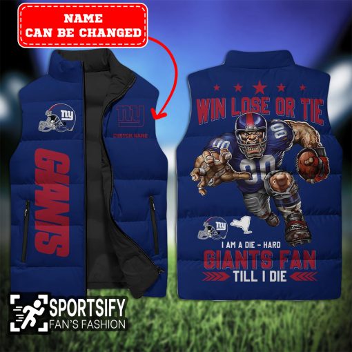 SLJ0124 - Custom New York Giants Sleeveless Jacket