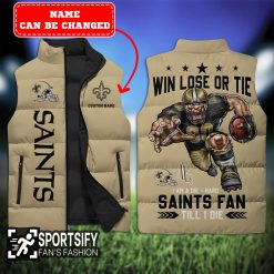 SLJ0123 - Custom New Orleans Saints Sleeveless Jacket