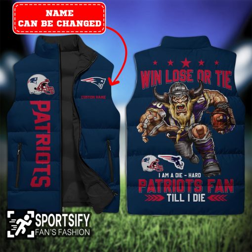 SLJ0122 - Custom New England Patriots Sleeveless Jacket