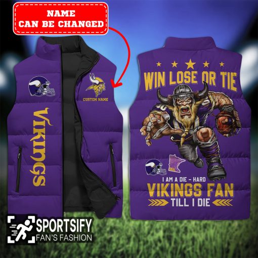 SLJ0121 - Custom Minnesota Vikings Sleeveless Jacket