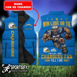 SLJ0118 - Custom Los Angeles Chargers Sleeveless Jacket