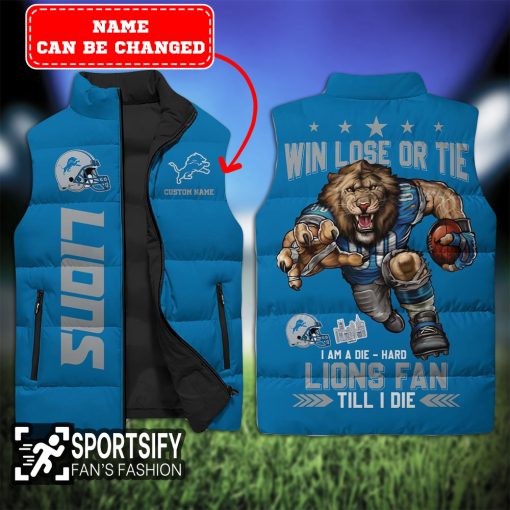 SLJ0111 - Custom Detroit Lions Sleeveless Jacket