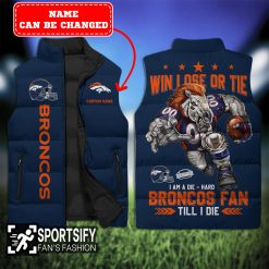 SLJ0110 - Custom Denver Broncos Sleeveless Jacket