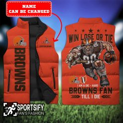 SLJ0108 - Custom Cleveland Browns Sleeveless Jacket