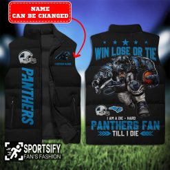 SLJ0105 - Custom Carolina Panthers Sleeveless Jacket