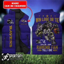 SLJ0103 - Custom Baltimore Ravens Sleeveless Jacket