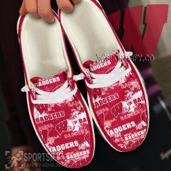 HDS0458 - Custom Wisconsin Badgers Hey Dude Shoes-Sportsify