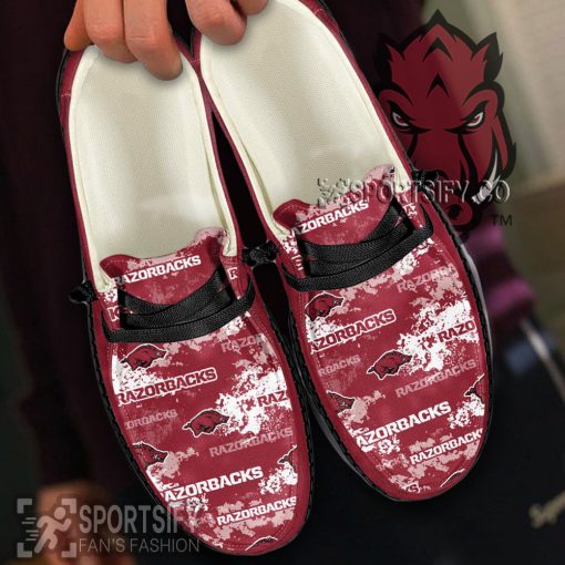 HDS0402 - Custom Arkansas Razorbacks Hey Dude Shoes-Sportsify