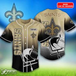 BJS0223 - Custom New Orleans Saints Baseball Jersey-Sportsify