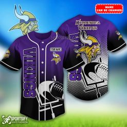 BJS0221 - Custom Minnesota Vikings Baseball Jersey-Sportsify