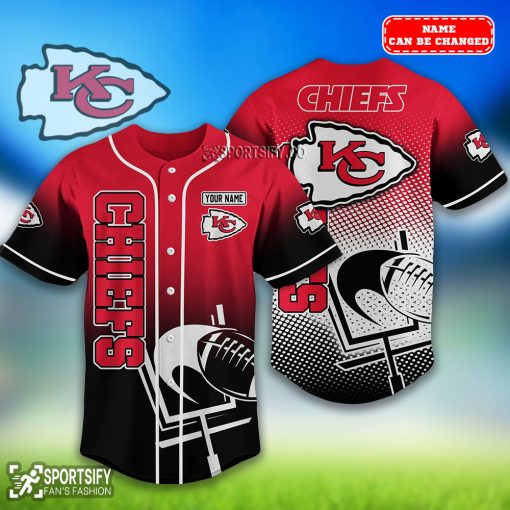 BJS0216 - Custom Kansas City Chiefs Baseball Jersey-Sportsify