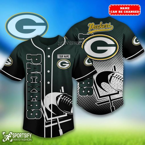 BJS0212 - Custom Green Bay Packers Baseball Jersey-Sportsify