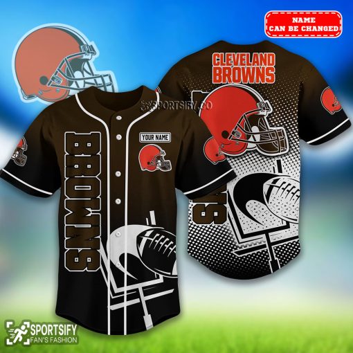 BJS0208 - Custom Cleveland Browns Baseball Jersey-Sportsify