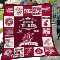 QNB0123 - Washington State Cougars Quilt Blanket-Sportsify