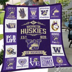 QNB0122 - Washington Huskies Quilt Blanket-Sportsify