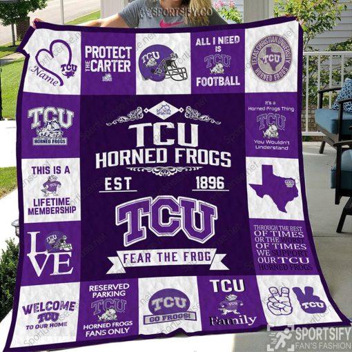 QNB0118 - TCU Horned Frogs Quilt Blanket-Sportsify