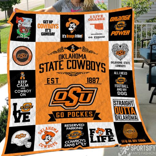 QNB0114 - Oklahoma State Cowboys Quilt Blanket-Sportsify