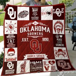 QNB0113 - Oklahoma Sooners Quilt Blanket-Sportsify