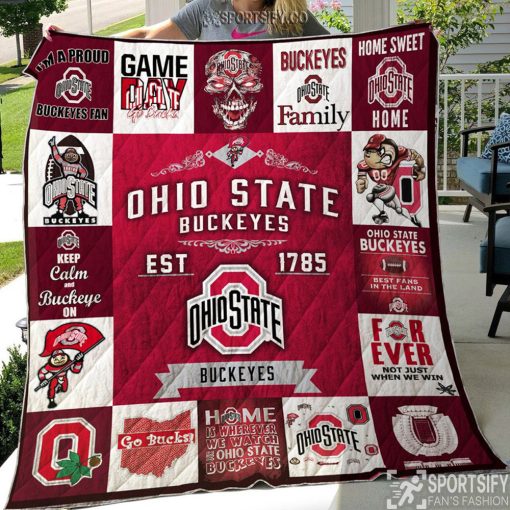 QNB0112 - Ohio State Buckeyes Quilt Blanket-Sportsify