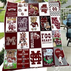 QNB0109 - Mississippi State Bulldogs Quilt Blanket-Sportsify